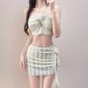 Thai Sexy White Bikini Two-piece Set Fairy Style Hot Girl Vacation Student Swimsuit