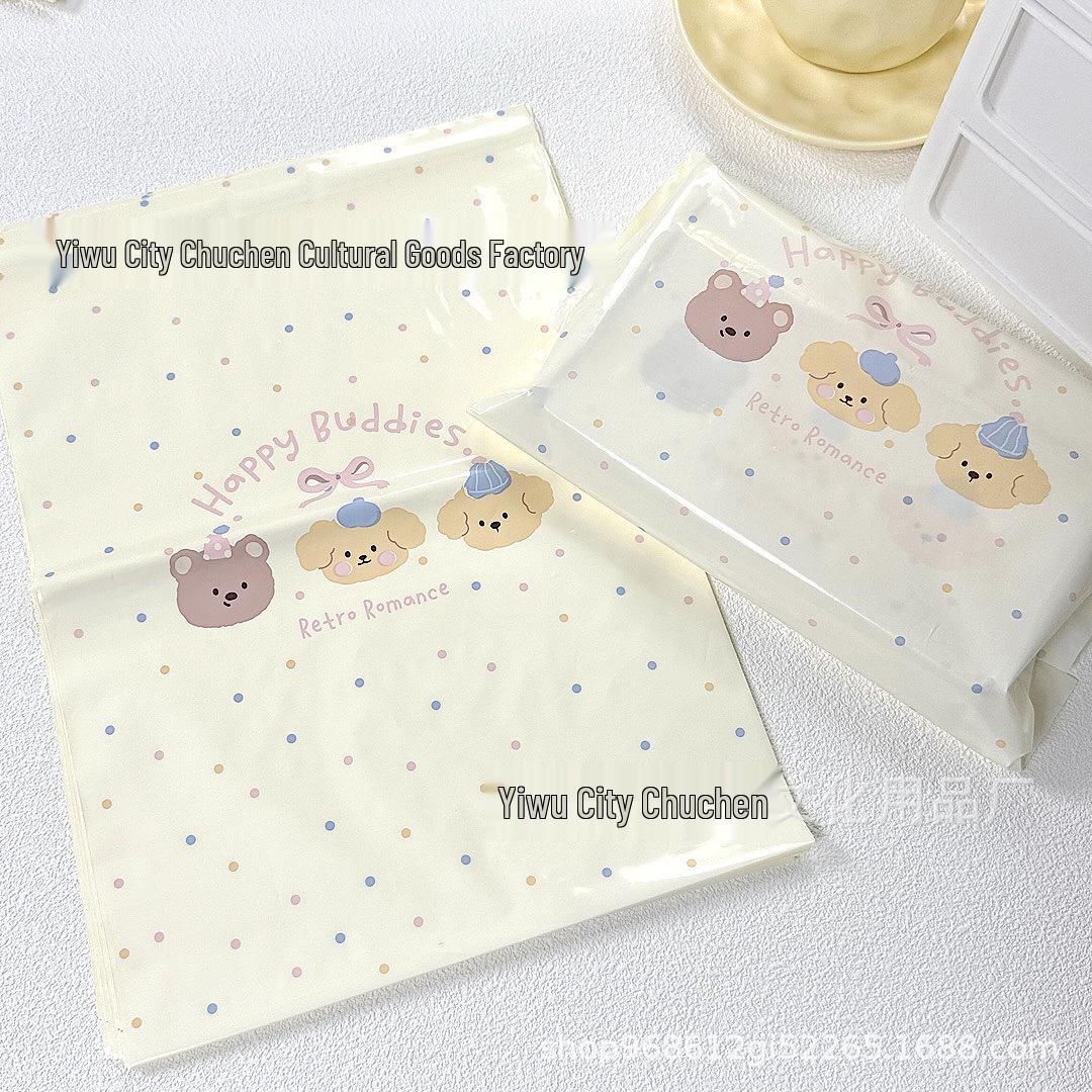 Милая Серия Мультяшных Самолетиков Уплотненный Самоклеящийся Подарочный Пакет с Держателем для Карточки 25*30 cm