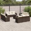 VidaXL Garden Lounge Set with Cushions 13 Pcs, Sofas with Adjustable Feet, Outdoor Furniture Set Patio Terrace, 3218773