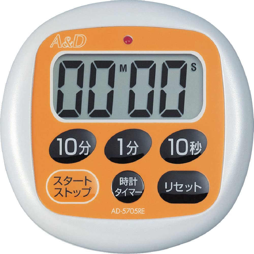 Timer with Red A&D (A&D Company, Limited) A&D Water-resistant Clock, AD-5705RE