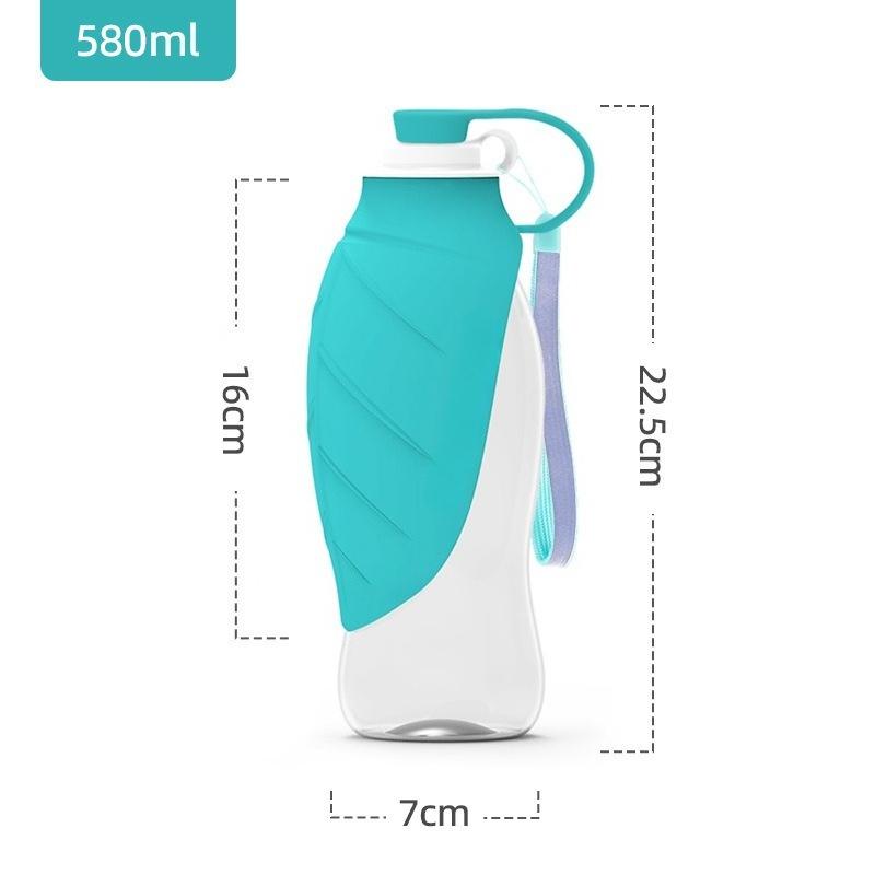 

Portable Leak-Proof Dog Water Bottle for Small to Large Dogs - 580ml Travel Bowl & Walking Accessory синій