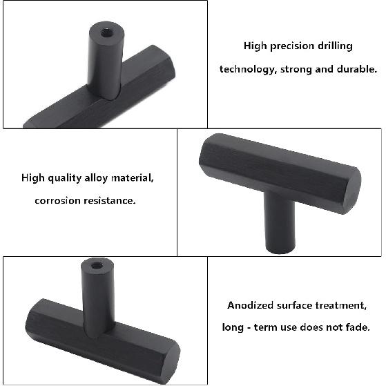 6 Pack Cabinet Pulls, Aluminium Alloy Hexagon Drawer Pulls Cabinet Handles, Modern Pull Handles Hardware for Bedroom Kitchen Bathroom Closet Wardrobe