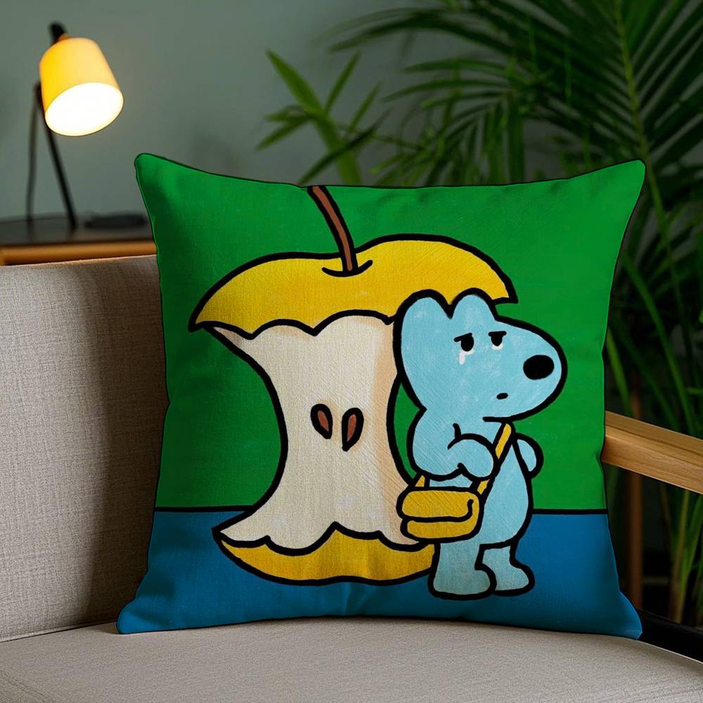 E-EteecyS Print Pillow Case Anti-dustmite Invisible Zipper Sofa Bed