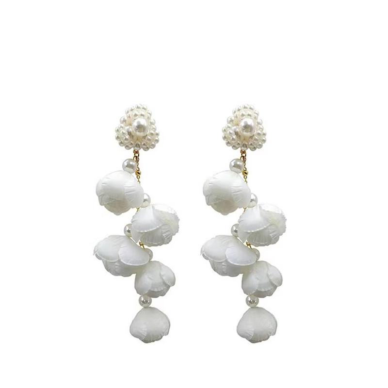 

Модные цветы преувеличенные длинные серьги-кисточки темперамент отпускной стиль пляжное путешествие циркон