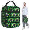 Brazil Flag Text Insulated Lunch Bag for Kids School Cooler Thermal Food Box Tote Portable Lunch Boxes Container