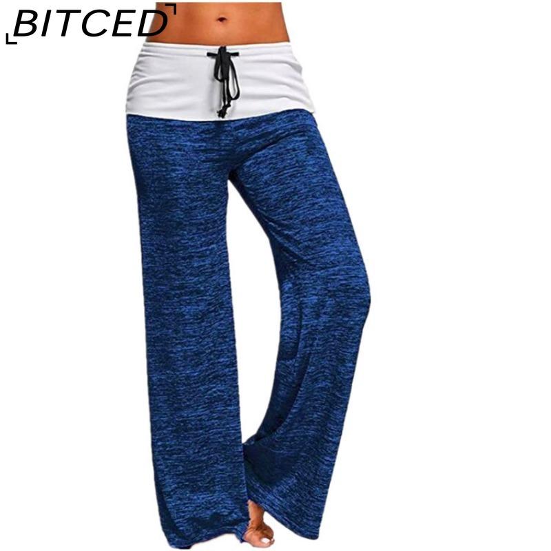 BITCED Damenmode, lässig, einfarbig, bedruckt, Hosen und Caprihosen