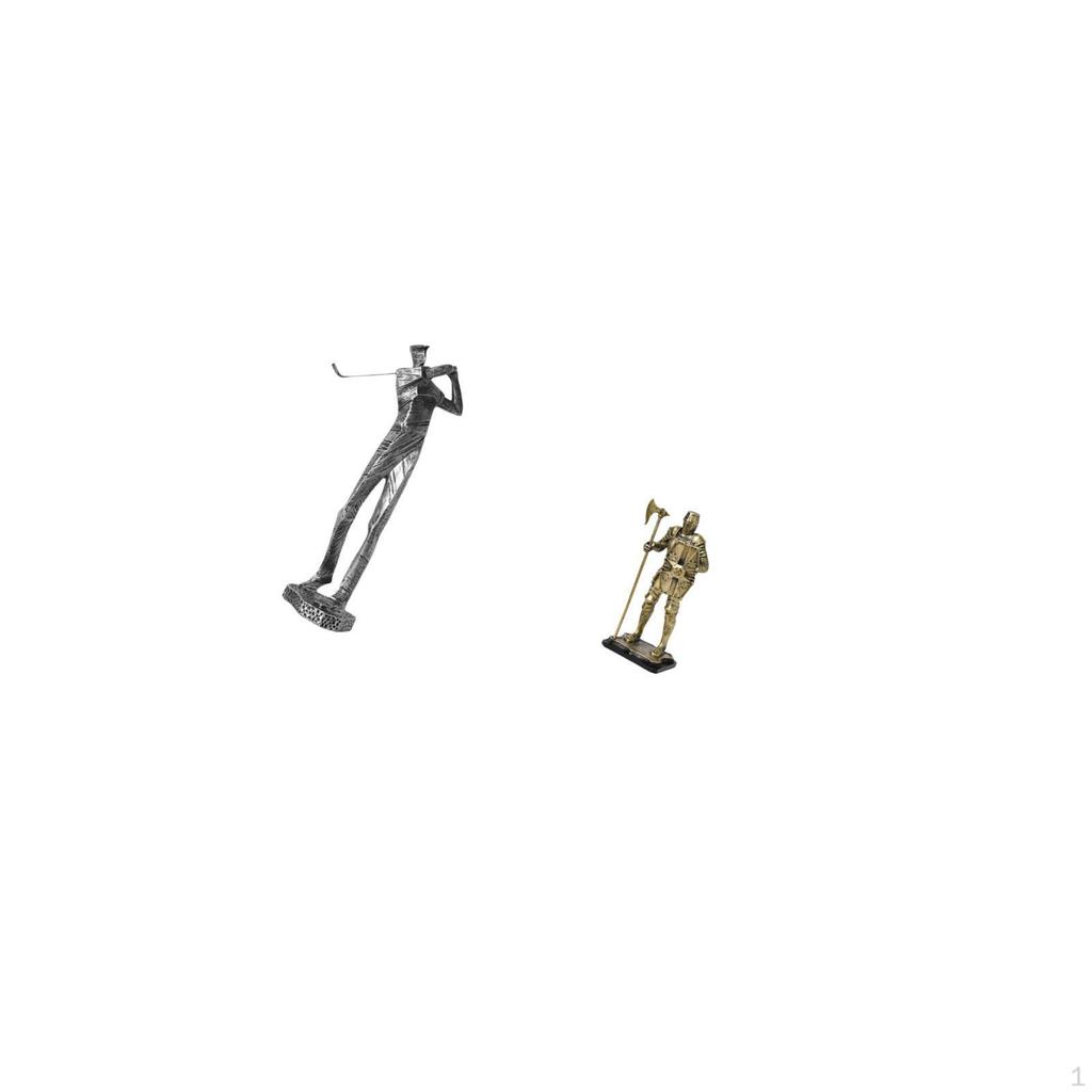 Golfing Knight Resin Figurine Modern Golfer Sculpture Decorative Statue Tabletop Ornament for Golf