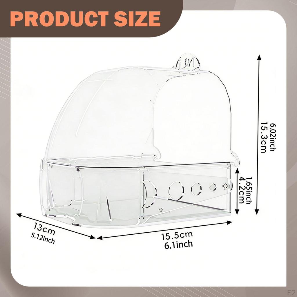 Bird Bath Box Bathtub Food Feeder Holder Tray Versatile Birdcage Accessory Cleaning Pet Supplies