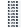 C200 E200 Dla Mercedes Benz 3D Błyszczące Czarne Litery C180 C200 C220d C250d C260 C300d 4Matic ABS Emblemat dla Mercedes Benz W205 Co