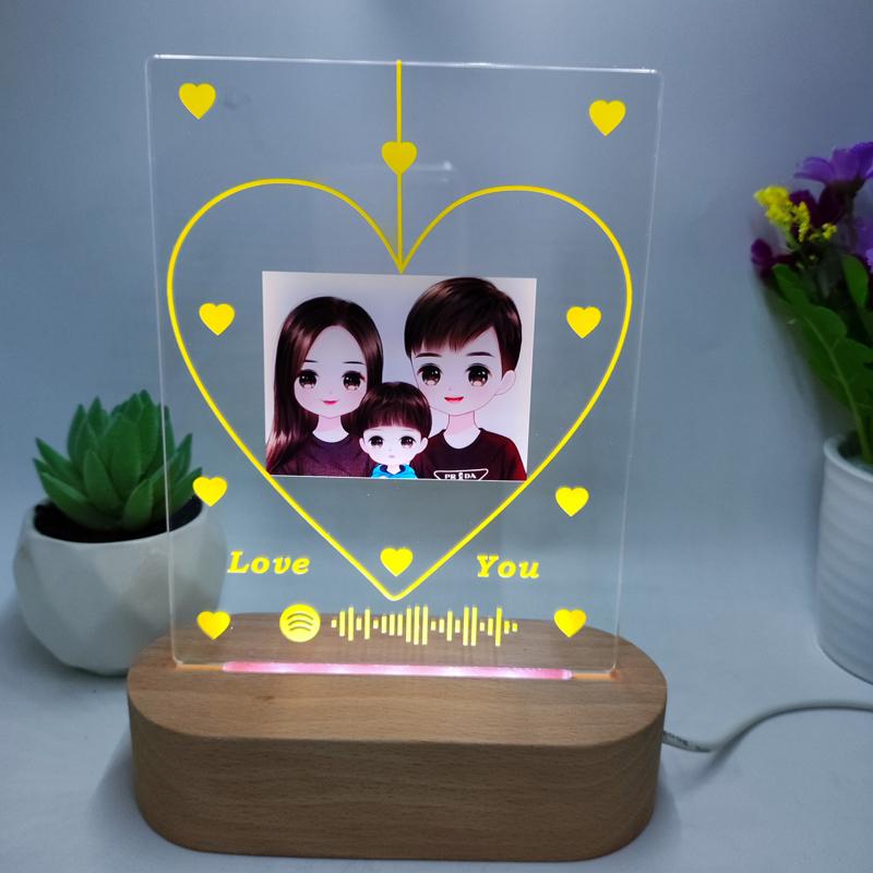 Personalized Night Light Kid Room Desk Decor Christmas Gift 3D Acrylic Custom Name Light