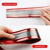 1Pcs Car Styling Door Sill Protector Carbon Fiber Moulding Strip Trim Front Bumper