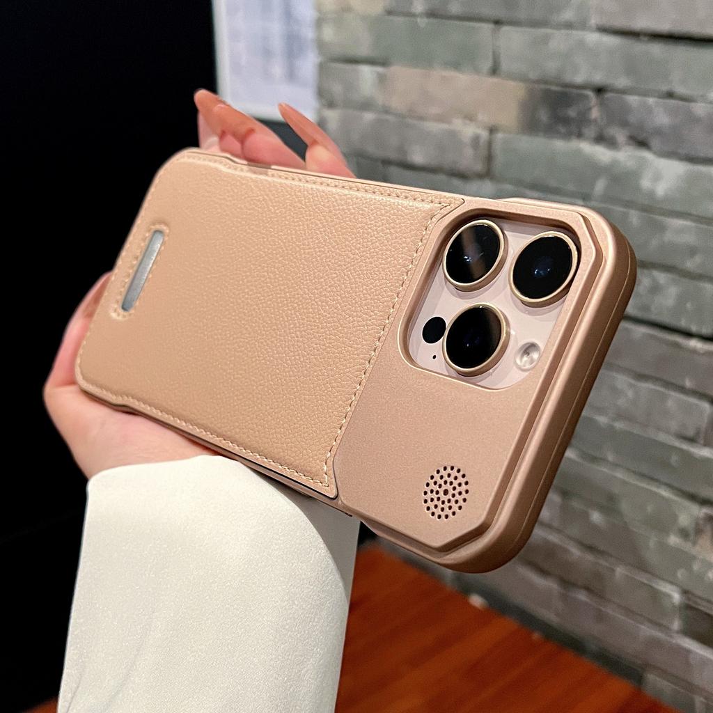 Anwendbar auf IPhone17 Aromatherapie Leder Handyhülle Apple 16promax Magnetische Saugkraft Rahmenlos Anti-Fall-Schutzhülle 14