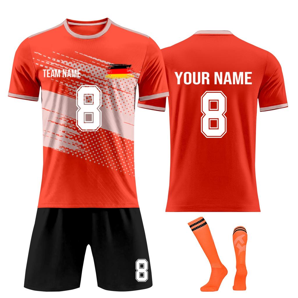 Personalised Shirts Kit Mens Girls With Name Number Custom Football Jerseys For Boys Training Suit