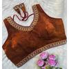 Blusa sin mangas de mezcla de seda para mujer Ropa de fiesta india Diseñador Étnico Choli