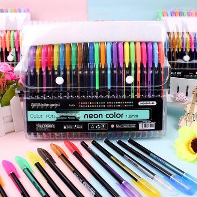 Children's Glitter Gel Pens - Journaling, Note-Taking, Fluorescent & Watercolor Markers