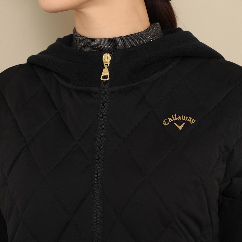 Water Repellent Full Zip Filled Parka Outerwear Golf C23215204 S [Callaway] Women's (Star Stretch Stretchable/Windproof) / / 1010_Black