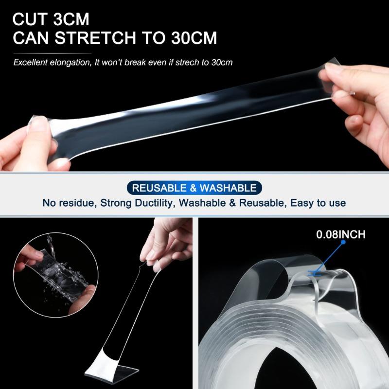 Double Sided Tape Heavy DutyExtra Large Nano Double Sided Adhesive Mounting Tape Clear Tough Sticky Poster Wall Tape Home Office