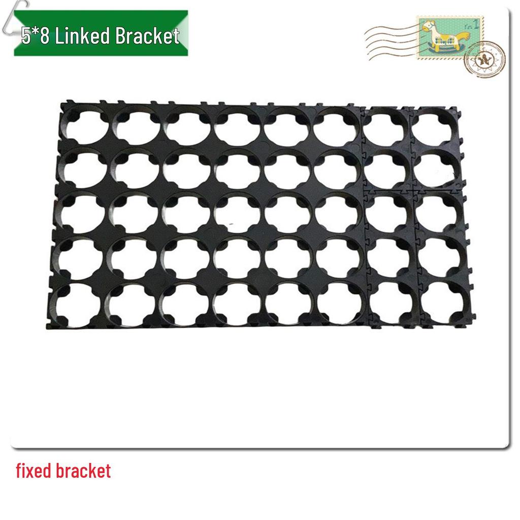 18650 Lithium Battery Pack Bracket for 1-6 Cells, 18.4mm Holes
