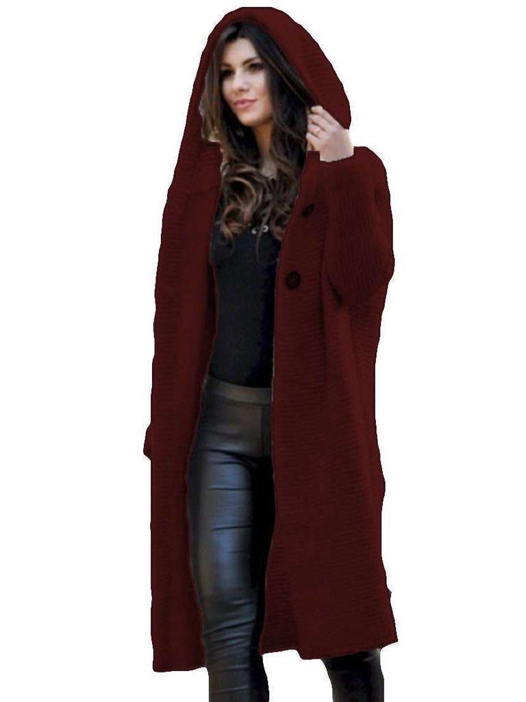 In Stock: Women's Plus Size Knitted Cardigan Sweater, Mid-Length, Autumn/Winter 2022 Hot Style (W103)