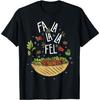 Falafel Christmas Graphic Tee Funny Vegetarian Holiday Crewneck T-Shirt for Men