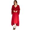 Sexy Pajamas Women's Ice Silk Thin with Chest Pad Long Over Knee Two-piece Set Lace Court Style New Loungewear