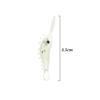 Biomimetic 3cm Hook Worm Silicone Sea Fishing Shrimp Fake Bait Luminous Shrimp Fishing Lures