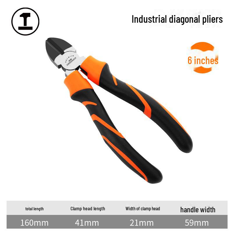 Green Forest 6-inch Side Cutting Pliers, Japanese-German Electrician Wire Cutters