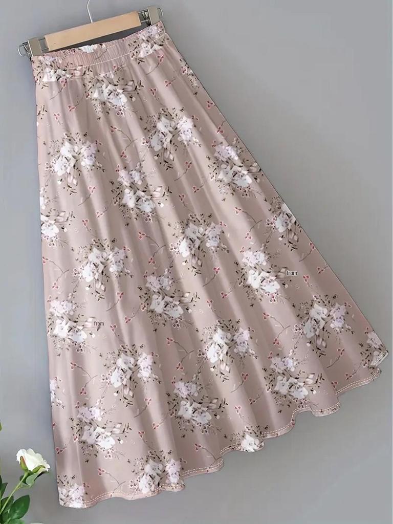 2025 Autumn Casual Leopard Print Fishtail Skirt with High Elastic Waist