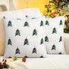 Soft Fluffy Holiday Pillowcase Xmas Tree Throw Pillow Cover Home Decor Plush Cushion Cover  Bedroom