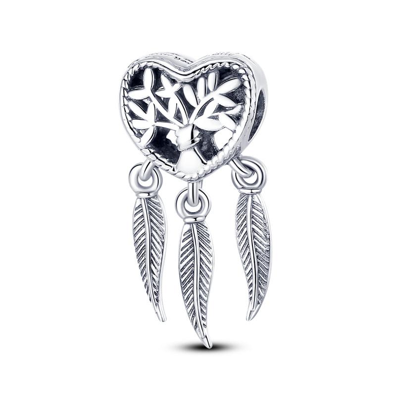Copper Charms Tower Angel Wings Gothic Style Pendant Fit 4Mm Hole Diameter Bracelet For Women Diy Jewelry Making