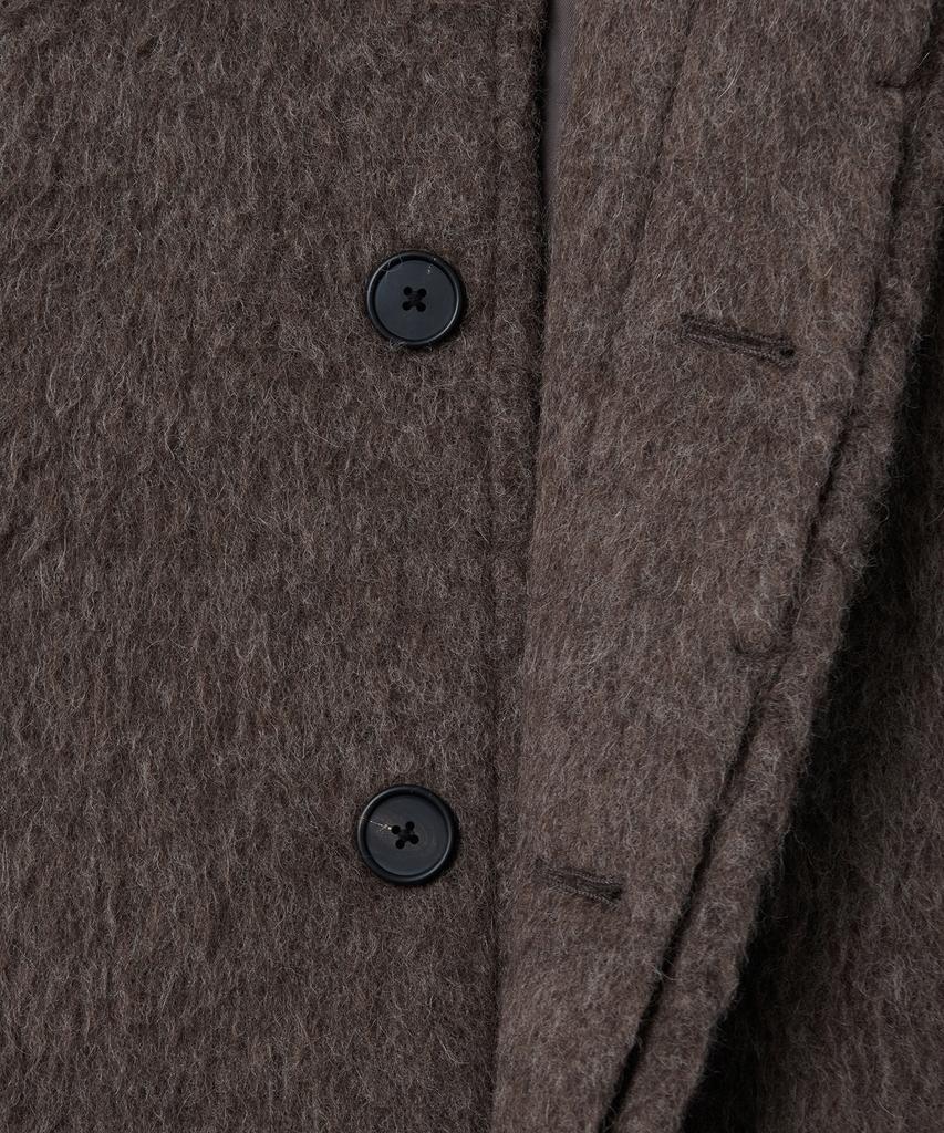 Musinsa Standard Hairy Alpaca Blend Oversized Balmacaan Coat [Brown]