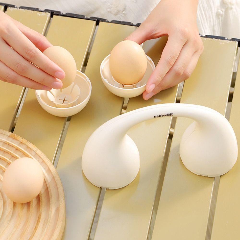 Headset Shaped Portable Egg Box Dual Compartment Shock-absorbing Outdoor Egg Storage Box Creative Anti Drop Egg Organizer