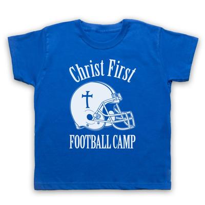 Christ First Football Camp Retro Style Christlich USA Kinder Kind T-Shirt