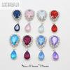 10pc 45 * 18mm Water Drop Pendant Rhinestone Buttons For Clothing Needlework Sewing Accessories Craft Supplies Decorative Button