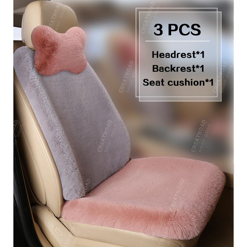 Plush Seat Cover Cushion For Volkswagen Passat B5 B7 B8 Golf 4 5 6 7 Polo Winter warm Plush Protector Interior Accessories