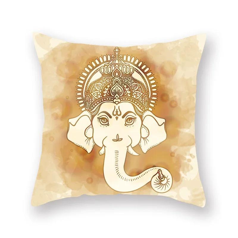 Retro Religious Ethnic Pattern Print Series Pillow Cover Bohemian Home Decor Bedroom Room Living Room Sofa Cushion Cover