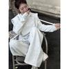 Damen Herbst Lockerer Kapuzenpullover & Weitbein-Hosen Set: Eleganter zweiteiliger Sportanzug