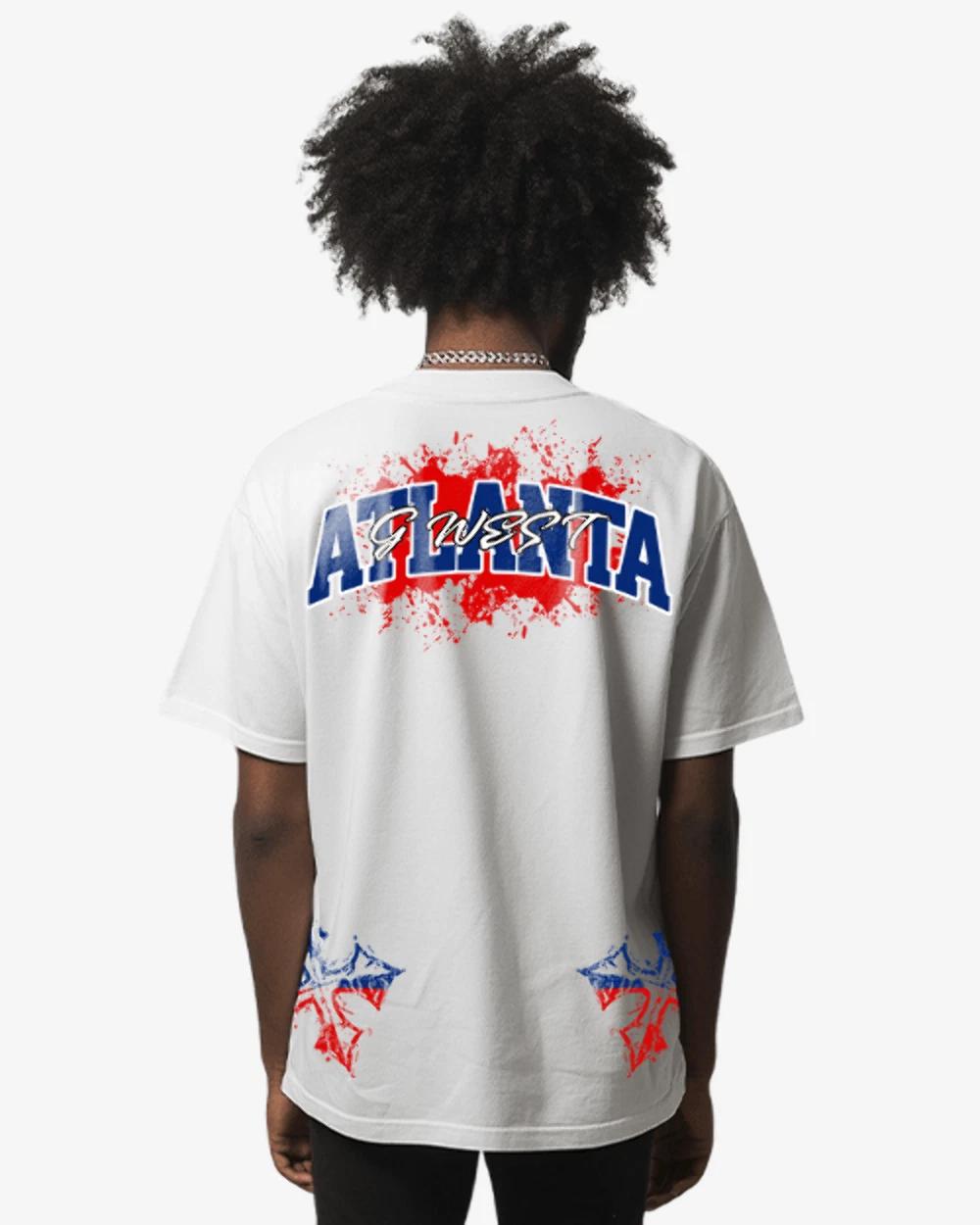 G West Atalanta Blood Arch Logo T-Shirts Big and Tall 4XL
