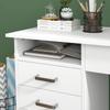 Modern Desk, 5 Drawers, 1 Open Compartment, Lockable, 110 x 50 x 76 cm, White