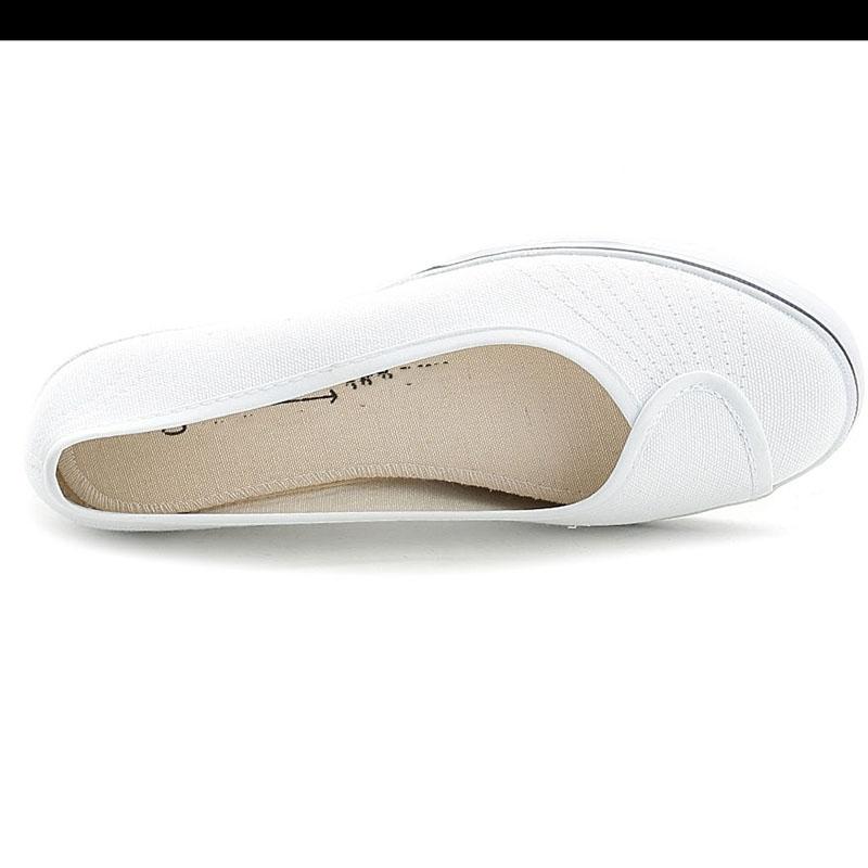 Nurse Shoes Female White Slope with Beauty Shoes Small White Shoes Old Beijing Cloth Shoes Flat Bottom Female Shoes