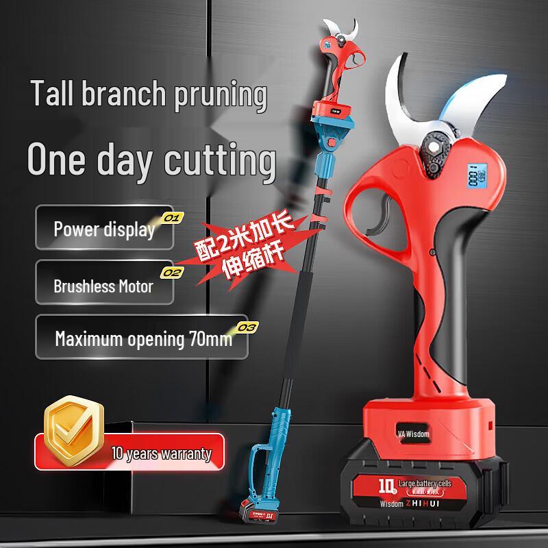 BAIPUXI Cordless Electric High Branch Pruner CN Plug (adapter Included)