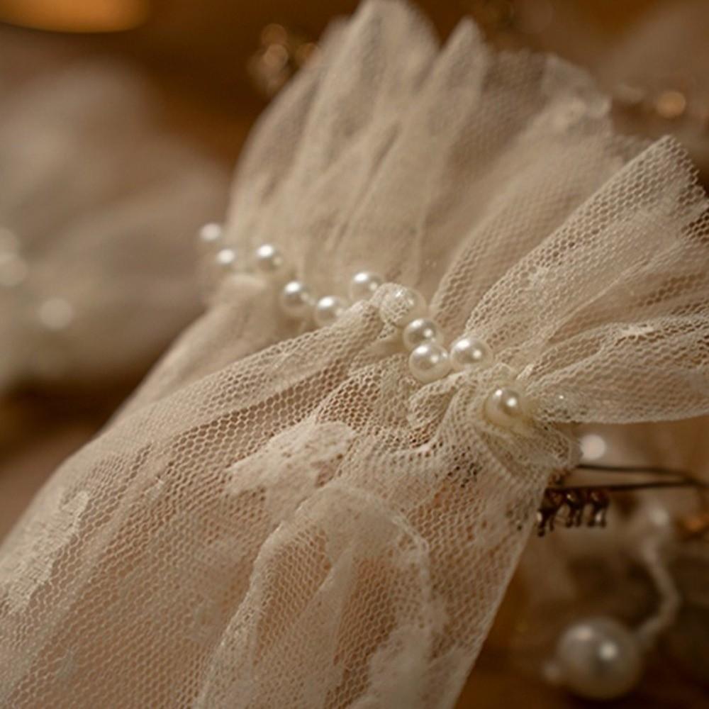 Soft Bridal Gloves Thin Mesh Short Lace Gloves Elegant Wedding Gloves  Bridesmaids