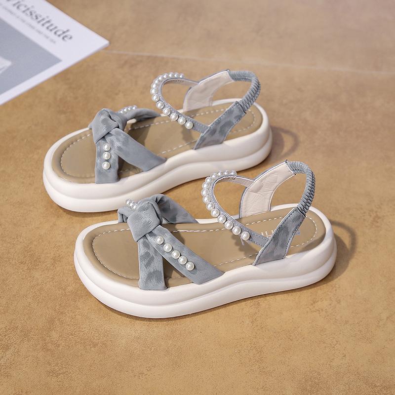 Women's summer 2025 new versatile platform-soled pregnant women's non-slip Roman shoes with skirts and soft soles