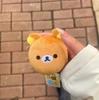 Kawaii Rilakkuma Plüsch Mini Aufbewahrung Flauschiger Bär Plüsch Schlüsselanhänger Lockige Haare Stofftier Niedliche Puppe Tasche Anhänger Rucksack Schlüsselanhänger Geschenk