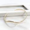 [Naot Jewelry] Women's Bangle [Gift Box Included] Gold Kainari Wave Bangle