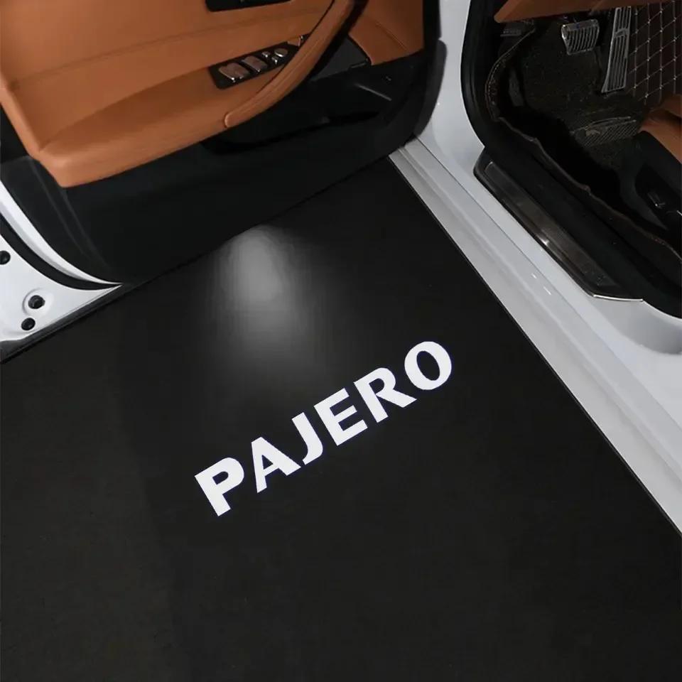 For Mitsubishi Pajero V87 V93 V97 V80 3 4 Montero Grandis Car Door Light Welcome Lamps Wireless Laser Projector Auto Decoration