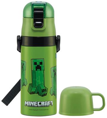 Skater Water Bottle 350ml Minecraft Minecraft for Children Direct Drinking Cup Drinking 2WAY with Cup Stainless Steel SKDC3-A