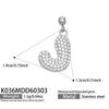 18K Gold-Plated Zircon Alphabet Pendant Necklace – Elegant European & American Style Jewelry