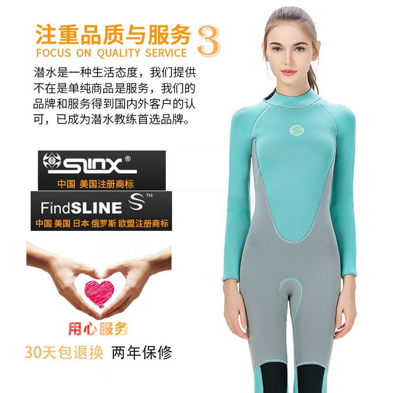 SLINX Womens 3mm Full Wetsuit Scuba Diving Snorkeling Swimming Thermal Protection Long Sleeve UV Resistant