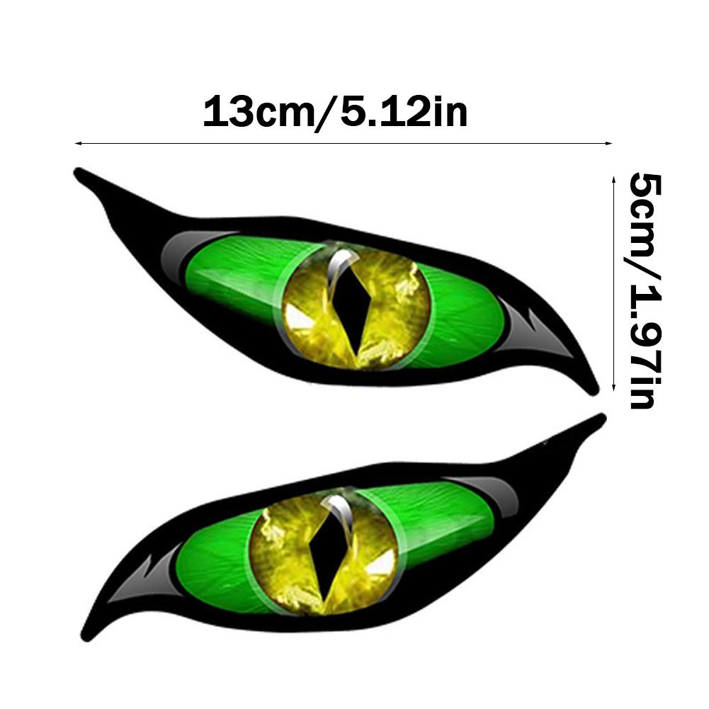 2PCS 3D Stereo Motorcycle Cat's Eyes Sticker Rearview Mirror Decal for Motorbike Auto Decoration Stickers